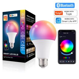Tuya Smart Bluetooth LED Light Bulb E27 B22 20W RGB Dimmable Magic Lamp RGBW RGBWW 110V 220V APP Remote Control For Home Decor