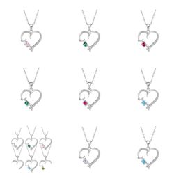 Pendant Necklaces Pendants Jewelry Diamond Peach Heart Mothers Day Gift Family Daughter Sister Crystal Necklace Drop Deliver Dhgarden Dhyw9