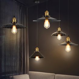 Retro Industrial Suspended Ceiling Pendant Light Fixtures Metal Vintage Lamp Lampshades for Kitchen Island Restaurant Loft Bar