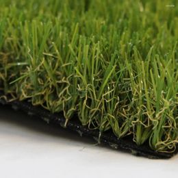 Decorative Flowers Artificial Grass Carpet Outdoor Multi Purpose Synthetic Turf Indoor/Outdoor Doormat/Area Rug Mat Green