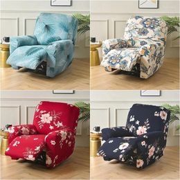 Chair Covers 4 Pc 1 Seat Lazy Relax Armchair Cover Recliner Sofa For Living Room Elastic Geometric Print Reclining 13 Colour