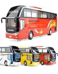 Diecast Model car Original gift box packaging High simulation alloy bus pull back car toy models 2209307827431