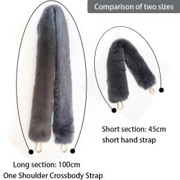 Faux Fur Handle Strap Wallet Accessories Bag Chain Replacement Wallet Shoulder Strap Crossbody Strap Furry Hand Strap