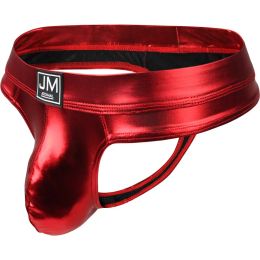 Faux Leather Jockstrap Men Sexy Gay Underwear Penis Pouch Sissy Thong Lingerie Men Bikini Beifs Panochas Cueca Tanga Slip