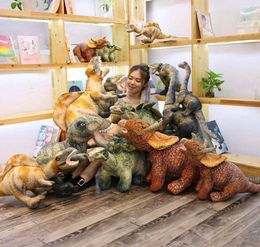 Simulation Jurassic Dinosaur Plush Stuffed Toy Large Tyrannosaurus Longnecked Dragon Stegosaurus Triceratops Doll Children039s8226591