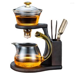 Teaware Sets Transparent Glass Lazy Tea Cup Set Household Magnetic Suction Automatic Drinking Teapot Making