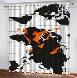 American Blackout Curtains 3d Digital Printing Curtains Cross-Border Wholesale Only Curtains