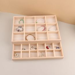 Wooden Jewelry Display Stackable Exquisite Jewellery Holder Portable Ring Earrings Necklace Organizer Box organizator de boys