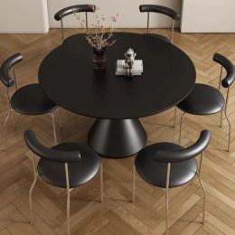 Small Round Dining Table Restaurant Black Nordic Legs Metal Dining Table Small Apartmen Outdoor Mesas De Comedor Home Furniture