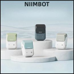 Printers Niimbot B1 Label Printer Gift Roll Portable Handheld Thermal Printer Mini Barcode QR Code Sticker Paper Colour Rolls Maker Cable