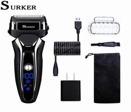 Surker RSCX9008 Electric Shaver for Men Waterproof Cordless Razor USB Quick Rechargeable Shaving Machine rasoio elettrico2304350