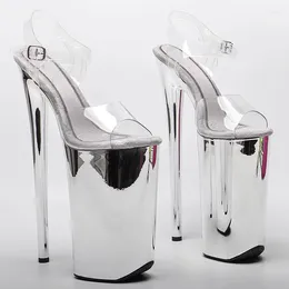 Dance Shoes Model Shows Wome Fashion 26CM/10inches PVC Upper Platform Sexy High Heels Sandals Pole 021