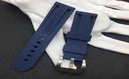 22mm 24mm 26mm Red Blue Black Orange white Watchband Silicone Rubber Watch band for strap Wristband Buckle PAM Logo on24408441877