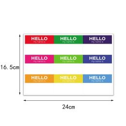 5 Sheets Hello My Name Adhesive Labels Stickers Gift Name Tags Sticker Present Seal Decals Package Supplies