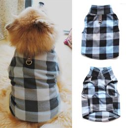 Dog Apparel Black White Plaid Shirt Winter Thermal Vest Warm Hoodie Coat Thickened Polar Fleece Jacket Pet Clothes For Costume Dogs