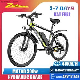 Bikes ZPW S26 500W EBike 48V 20AH 26 inch off-road Tyre Ectric Bicyc Adult Snow Mountai Ectric Bike L48