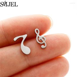 Stud Earrings SMJEL Mini Music Trendy Stainless Steel Musical Note Ear For Girls Students Party Jewellery Gift Orecchini