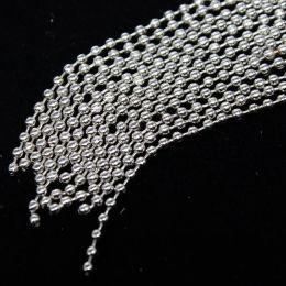 White Silver Plated Ball Chain 2.3mm Diameter Steel Connector Clasp Bead Chain 12cm Jewellery Making Accesory