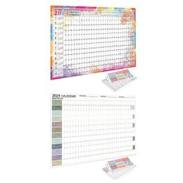 2024 Wall Calendar Planner Sheet Yearly Monthly Weekly Daily Planner To Do List Hanging Agenda Schedule Organizer Office