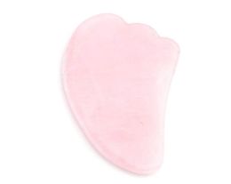 Natural Rose Quartz Gua Sha Board Pink Jade Stone Body Facial Eye Scraping Plate Acupuncture Massage Relaxation Health Care F4017007409