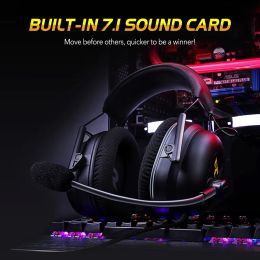 Somic/Mpow G936N 7.1 Surround Sound Gaming Headset for PS5/PS4/PC Computer Gamer Noise Cancelling Mic USB/3.5mm Wired Headphone