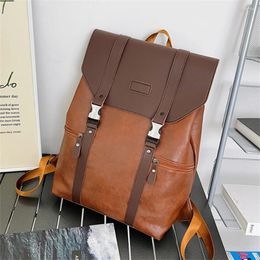 School Bags Vintage Large Capacity Women Backpack Shopping Leather Female Shoulder Bag High Quality Travel Books Rucksack Mochila Sac