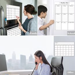 A3 Size Magnet Weekly Monthly Planner Calendar Table Dry Erase Calendar Whiteboard Schedules Fridge Sticker Message Board