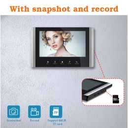 Tuya Smart WiFi Video Doorbell Intercom System for Home with IR Camera Video Door Phone 7 inch HD Monitor Unlock