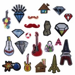 badges embroidery hot melt adhesive ironing bags clothes sewing accessories fabric patches decorative materials