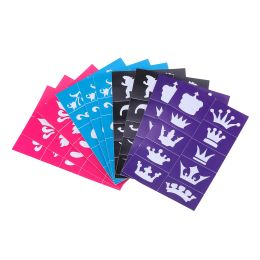 10pcs Self-adhesive Reusable Stencils Templates For Airbrush Spray Face Paint Glitter Tattoos (Random Style)