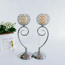 Candle Holders 1pcs-2pcs /lot Gold Holder Crystal Candelabra Wedding Table Centerpieces Decoration Birthday Party Home