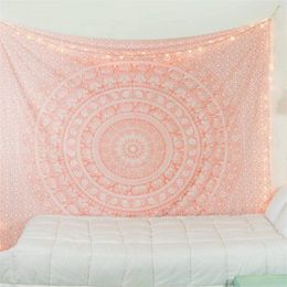 Tapestries Bohemian Mandala Tapestry Pink Tenure Hippie Elephant Boho Decor Background Large Blanket Wall Cloth