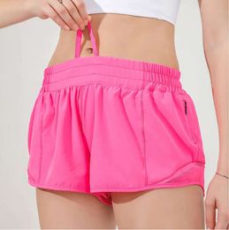 ll Womens Yoga Shorts Outfits With Exercise Fitness Wear lu Short Pants Girls Running Elastic Sportswear Pockets Women Leggings 102ess
