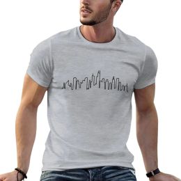 Chicago City Skyline T-Shirt sublime kawaii clothes T-shirts for men cotton