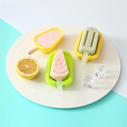 Baking Moulds FAIS DU Reusable Silicone Ice Cream Mold Stackable Popsicle Molds DIY Dessert With Stick Multicolour