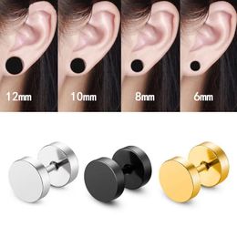 Stud Earrings Charmsmic 1 Pair Punk Mens Women Stainless Steel Barbell Hip Hop Dumbbell Body Piercing Jewelry Anti Allergy