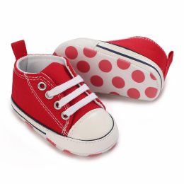 0-18Months Canvas Sneakers Baby Boys Girls Shoes First Walkers Infant Toddler Anti-Slip Soft Sole Classical Newborn Baby Shoes