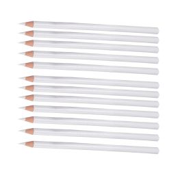 12 Pcs Tool White Pencil Crayons Rhinestones for Nails Bamboo Manicure Dotting Tools