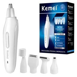 Trimmers Kemei all in one rechargeable electric nose hair trimmer for men grooming kit beard trimer facial eyebrow trimmer nose shaver
