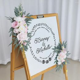 Decorative Flowers Silk Rose For Wedding Welcome Sign Decoration Arch Ceremony Party Reception Entrance