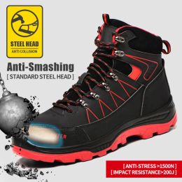 Boots Male Work Boots Lightweight Comfort Safety Shoes Men Steel Toe Work Sneakers Men Indestructible Shoes Security Protective Shoes