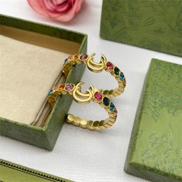 Designer Classic Letter Earrings G logo Studs Stamps Retro 14k Gold Earrings For Women's Double Wedding G Party Birthday Gift Jewellery Woman 6377