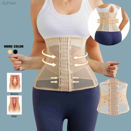 Slimming Belt Invisible Double Belt Corset Transparent Summer Shaper Slimming Sheath Woman Flat Belly Waist Trainer Tight Shapewear 240409