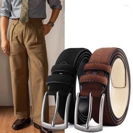 Belts Durable Men's Suede Belt Student Retro Casual Paired With Denim Pants Suit