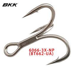 BKK 6066-3X-NP Treble Hook BT662-UA Triple Fishing Hooks Fishing Accessories 2# - 16# UltraAntirust Fishhook All for Fishing