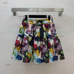 Designer skirt Women skirts brand long skirt fashion logo Summer High waist and slim fluffy woman Flower printing skirts womens travel clothing Apr 08