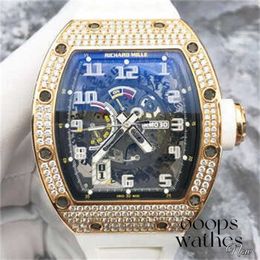 Watches Designer Watches Mechanical Wrist watch Swiss Movement Mechanical Automatic Swiss Famous Wristwatches Rm030 Mens Watch 18k Rose Gold w