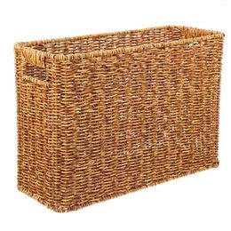 Storage Bottles Rectangular Wicker Basket With Handle Woven For Kids Kitchen Restaurant Bathroom Home Decoration