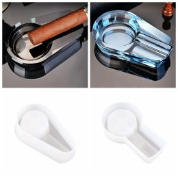 Cigar Ashtray Epoxy Resin Mould Cigarette Ash Holder Tray Silicone Mould DIY Crafts Home Display Decorations Casting Tools
