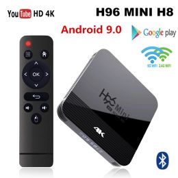 Box New H96 Mini H8 Tv Box Android 9.0 RK3228A Quad core 1G/2G 8G/16G Set Top Box 2.4G 5G Dual WIFI BT4.0 4K Smart Media Player
